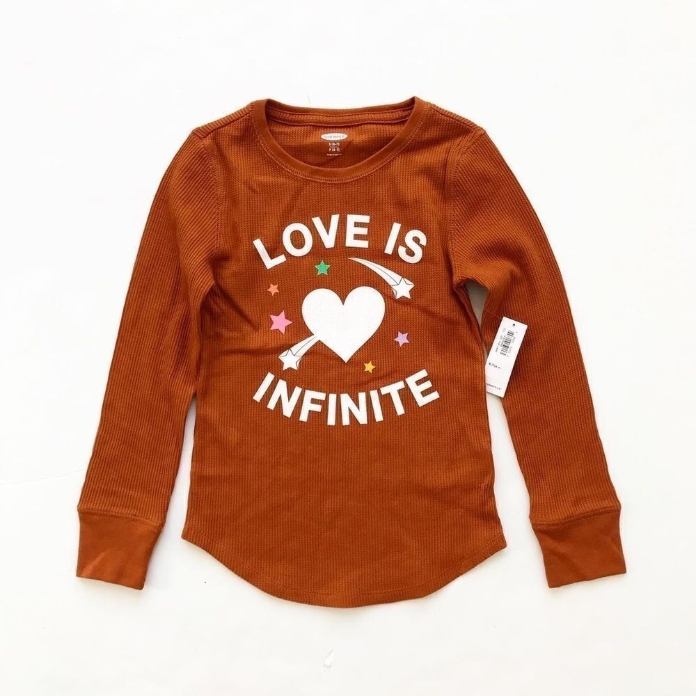 Old Navy NWT LOVE waffle long sleeve top S(6/7)